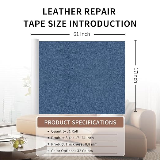 Leather Repair Patch Tape, Car Seat, Vinyl Leather Repair Kit - Image 2