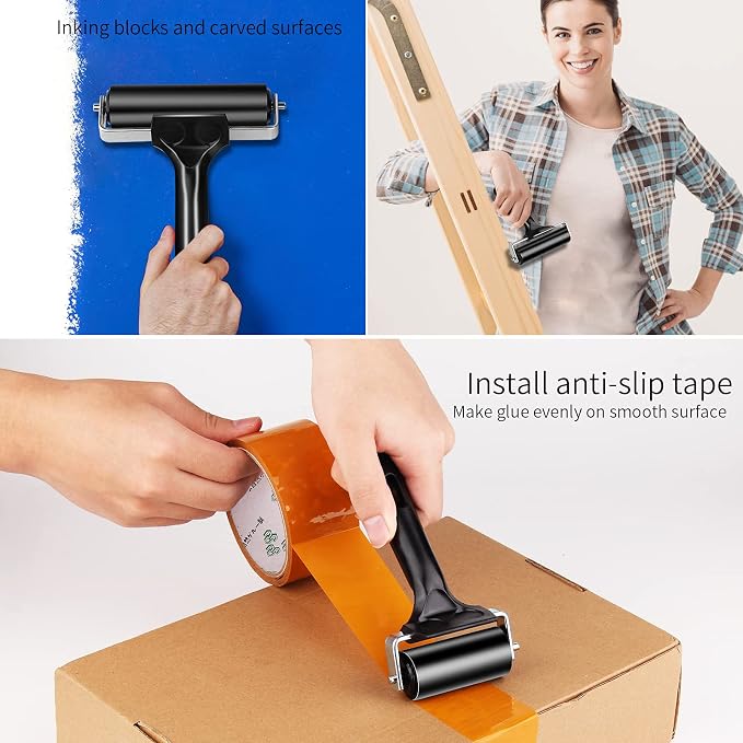 2.2 Inch Rubber Roller Tool, Rubber Brayer Roller - Image 4