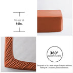 Zzlpp Full Comforter Set 7 Pieces, Burnt Orange Tufted Bed in a Bag - Image 8