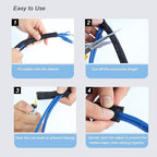 10ft - 1/2 inch Braided Cable Management Sleeve Cord Protector - Self-Wrapping - Image 6