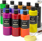 Shuttle Art Acrylic Paint, 12 Colors Acrylic Paint Large Bottle Set, 473ml/16oz by ShuttleArt