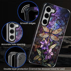 for Samsung Galaxy S23 Plus Case, Stained Glass Dragonfly Pattern Glossy 2 in 1 - Image 5