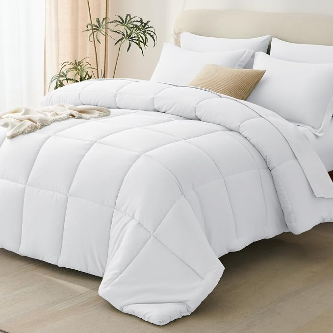 CozyLux Full Size Comforter Sets White by CozyLux