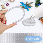 Manarty Glitter Silver Hot Glue Sticks, All Temperature Adhesive EVA Glue Sticks - Image 3