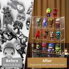 NIUBEE Acrylic Display Case, Wall Mounted or Desktop Dustproof Display Cabinet - Image 8