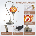 Yarra-Decor Turkish Moroccan Mosaic Table Lamp - Image 5