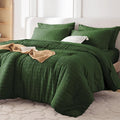 MUXHOMO 7 Pieces California King Comforter Set, Seersucker Bed in a Bag Cal by MUXHOMO