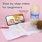 Hanfetch Crochet Kit for Advanced or Intermediate Beginner, Step by Step Video - Image 5
