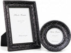 Cuspin Gothic Picture Frame Set of 2, Vintage Ornate Black Resin Frames by Cuspin