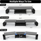 OPNICE Desk Organizers and Accessories, Dual Monitor Stand Riser - Image 6