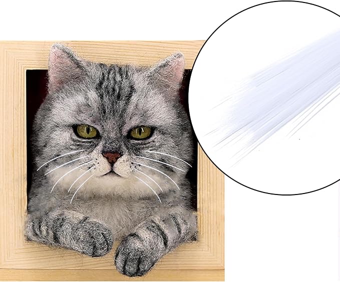 SoeKoa 250pcs Simulated Animal Whiskers 3 Inch Muppet Craft Needle Felting | - Image 5