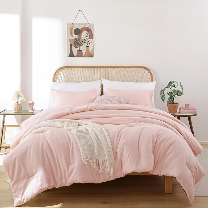 ROSGONIA Oversized King Comforter Blush by ROSGONIA
