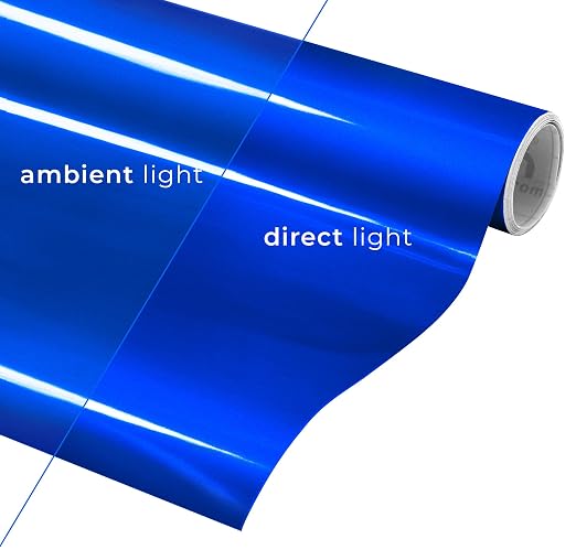 VViViD DECO65 Reflective Blue Permanent Adhesive Craft Vinyl Roll - Image 2