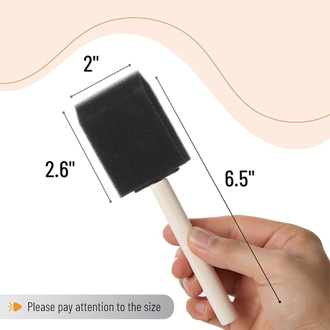 Bates Foam Paint Brushes, 48 Pack - Image 3