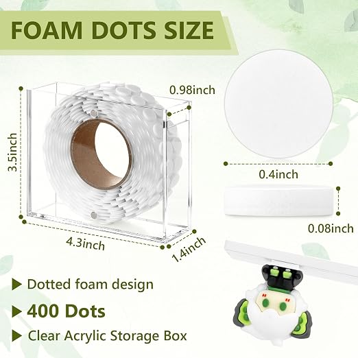 400 PCS 2mm Double Sided Foam Dots - Image 2