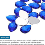 MECCANIXITY 50PCS Flat Back Acrylic Teardrop Gems 18x25mm Artificial Rhinestones - Image 4