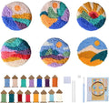 Avtytsda 6PCS Punch Needle Coaster Kit, Easy Punch Needle DIY Embroidery Set by Avtytsda