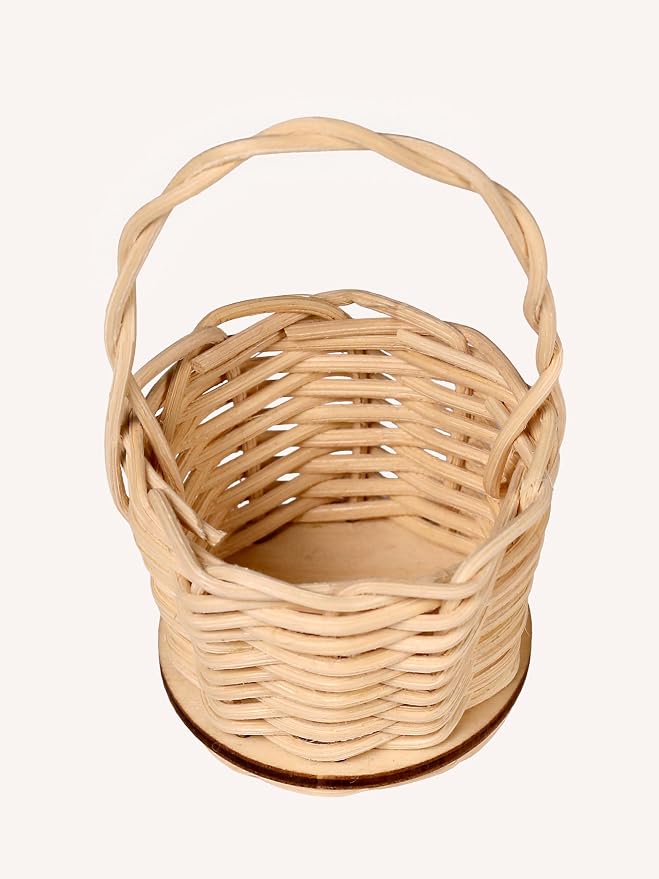 PEDDIG SHOP Mini Basket Weaving Kit – 4 Piece DIY Rattan Basket Craft Set - Image 4