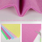 Whaline 18Pcs Pastel Felt Fabric Sheets Pink Blue Assorted Soft Thick Craft - Image 3