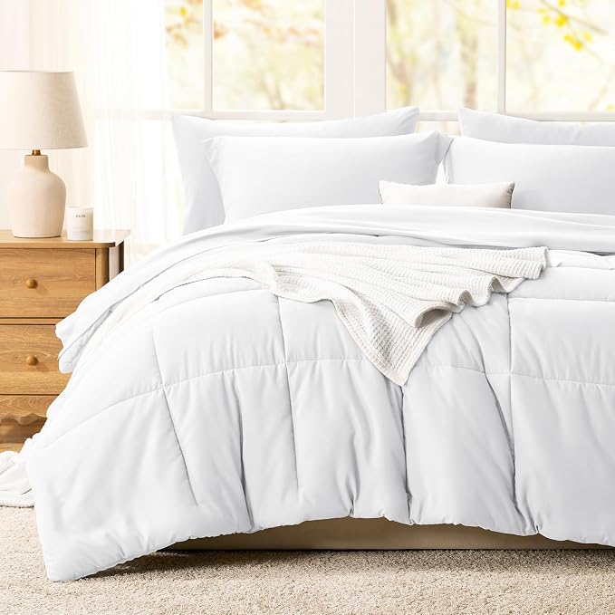 CozyLux Full Size Comforter Sets White - Image 8