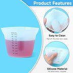 Gartful 500ml Reusable Silicone Resin Cups, Large Silicone Mixing Bowl - Image 5