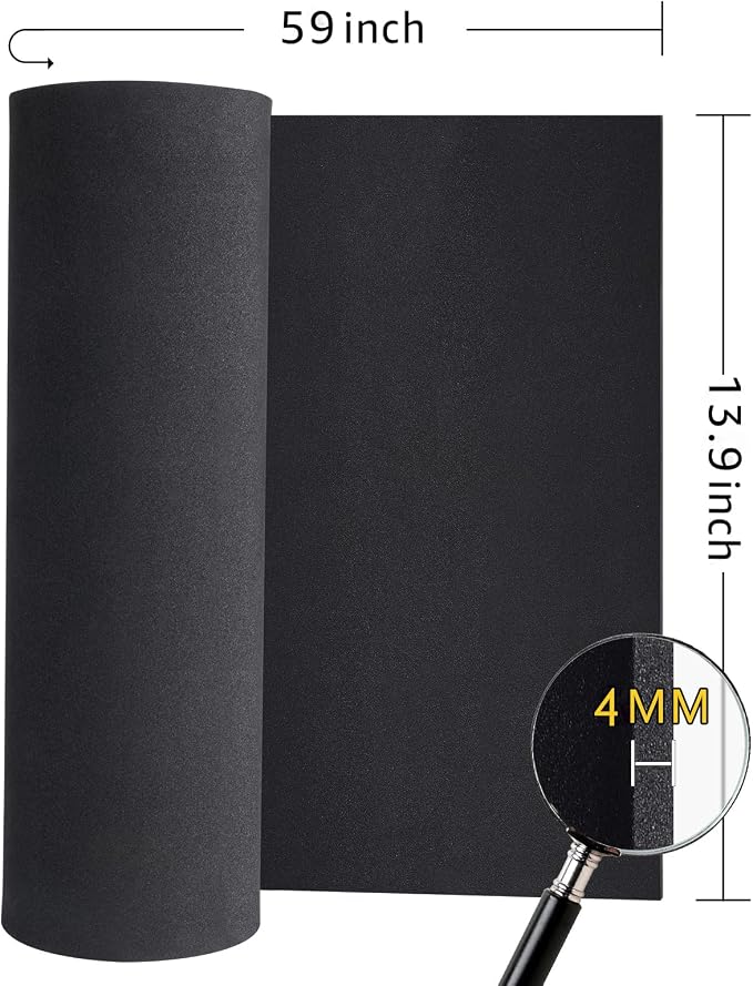 3-Pack 4mm Black Foam Sheet, 13.9" x 59" EVA Foam Roll Premium eva Craft Foam - Image 2