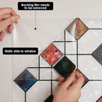 DKTIE Colorful Gem Lattice Pattern Decorative Window Privacy Film Rainbow - Image 8