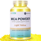 Mica Powder, 7.05OZ（200g）, Light Yellow Mica Powder Pigment by CHANGTIKEJIWelcomeYouOrder