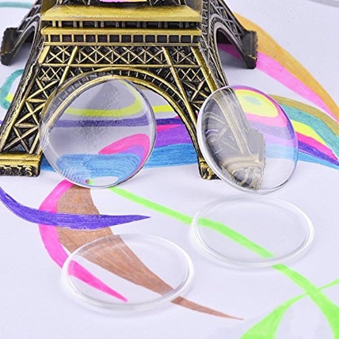 yueton Pack of 100 Clear 1" Round Craft Bottle Caps Epoxy Self Adhesive Stickers - Image 5