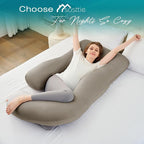 Sasttie Pregnancy Pillows for Sleeping, U Shaped Cooling Full Body Pillow - Image 7