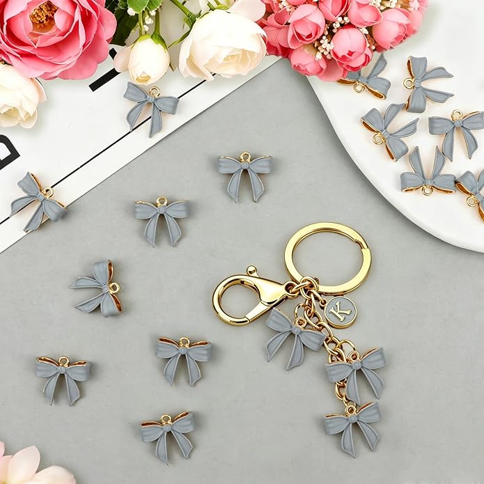 Bow Charms for Bracelet Jewelry Making Cute Bracelet Charms | 18Pcs, Bow Charms - Image 3