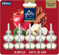 Glade PlugIns Refills Air Freshener, Warm Apple & Spices, Scented and Essential Oils for Home and Bathroom, 0.67 Fl Oz, 10 Count