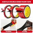 3M Double Sided Tape Heavy Duty 1in x 10ft, Heavy Duty Removable Mounting Tape - Image 2