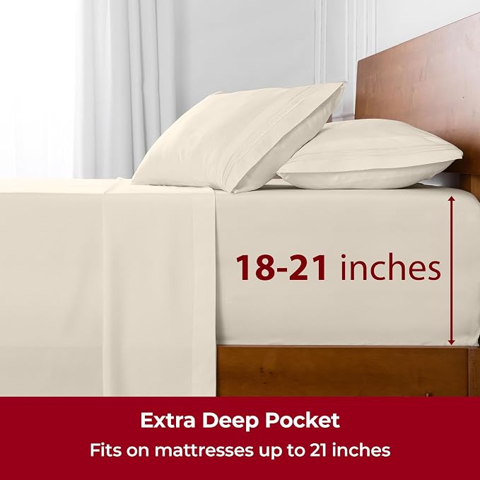 Mellanni Extra Deep Full Sheets - Image 6