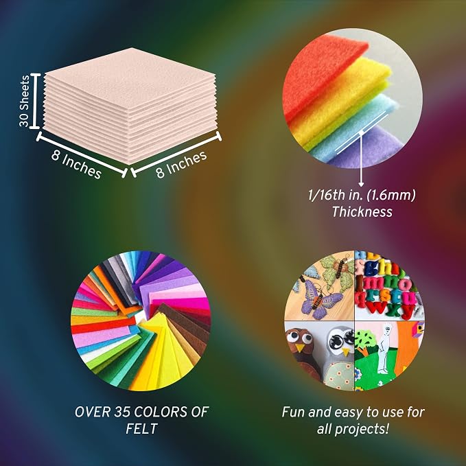 FabricLA Acrylic Felt Sheets for Crafts - Image 3