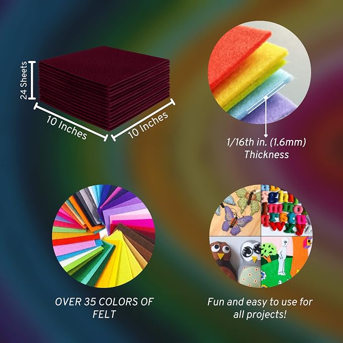 FabricLA Acrylic Felt Sheets for Crafts - Image 3