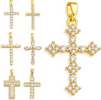 7Pcs Exquisite CZ Charms for Jewelry Making, Cubic Zirconia Gemstone, Prong by stino