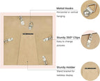 6x6 Picture Frame with Wavy Mat, Wooden Real Glass 6 x 6 Photo Frame - Image 4