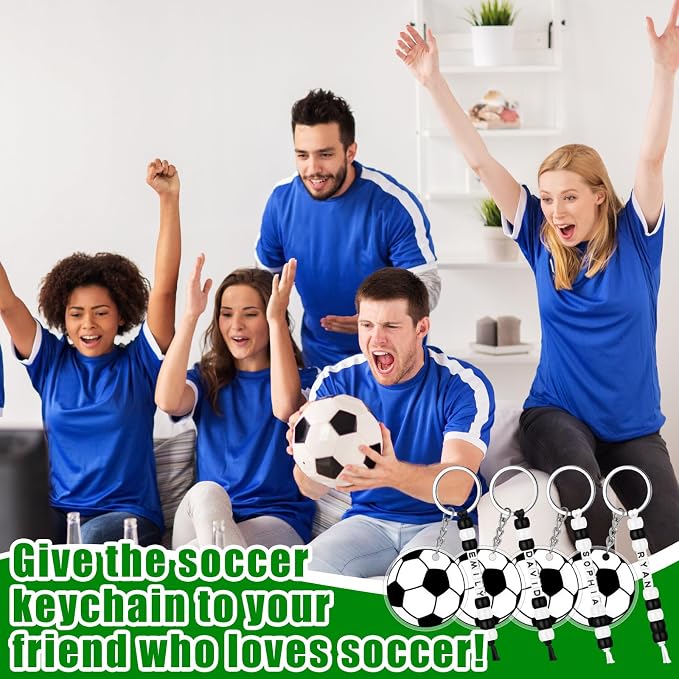 Suncalla 984 Pcs 24 Set Soccer Bead Keychain Making Kit DIY Sports Crafts | - Image 5