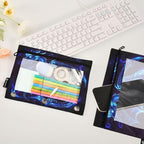 Dragon Blue Black Pencil Pouch for 3 Ring Binder, 2 Pack Waterproof Pencil Bags - Image 5