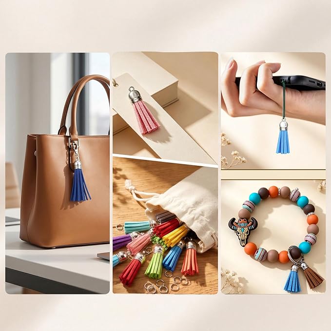 Youbay Keychain Tassel Charm Jewelry Making – Leather Tassel Keychain Charm - Image 7
