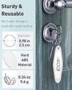 Uniclife 10 Pcs Blank Hotel Keychain Tags, Vintage Motel Keychain - Image 5