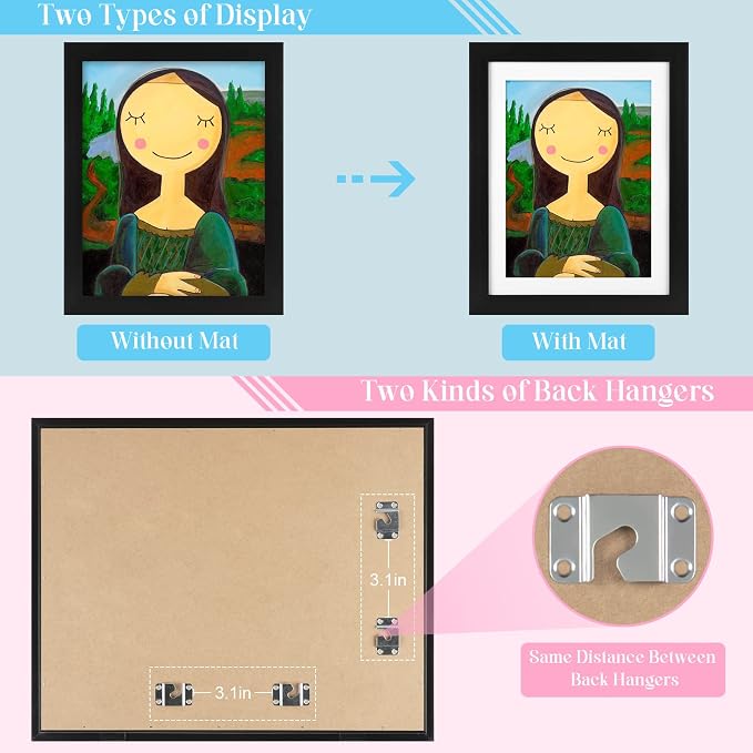 Kids Art Frames, 10x12.5 Front Opening Kids Artwork Frames Changeable, Displays - Image 5