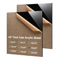 KINLINK 16x20 Plexiglass Sheets 1/8 inch Thick - 3mm Black Cast Acrylic Sheet by KINLINK