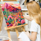 Meothan Paint by Numbers Kit for Adults Beginner 16x20 inch | Cactus Flowers - Image 8