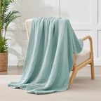 100% Cotton Muslin Blanket 40" x 40", Breathable and Lightweight Cotton Twin - Image 4