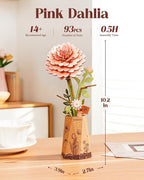 Rowood 3D Puzzle, Mother's Day DIY Wooden Flower Building Craft Kits - Image 5