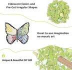 Youway Style Iridescent Green Glass Mosaic Tiles - Image 8