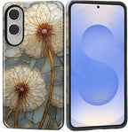 for Samsung Galaxy S25 Edge Case, Dandelion Stained Glass Pattern Glossy 2 in 1 by Teonvpu