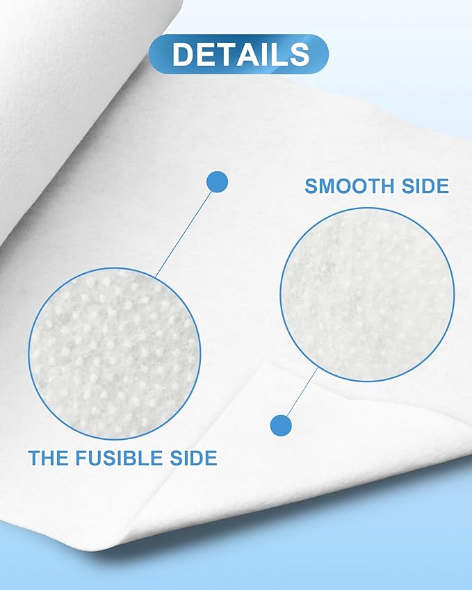 PLANTIONAL Iron-On Fusible Fleece Interfacing: 11.8 Inches x 10 Yards - Image 3